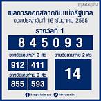 หวยออกอะไร16/12/65